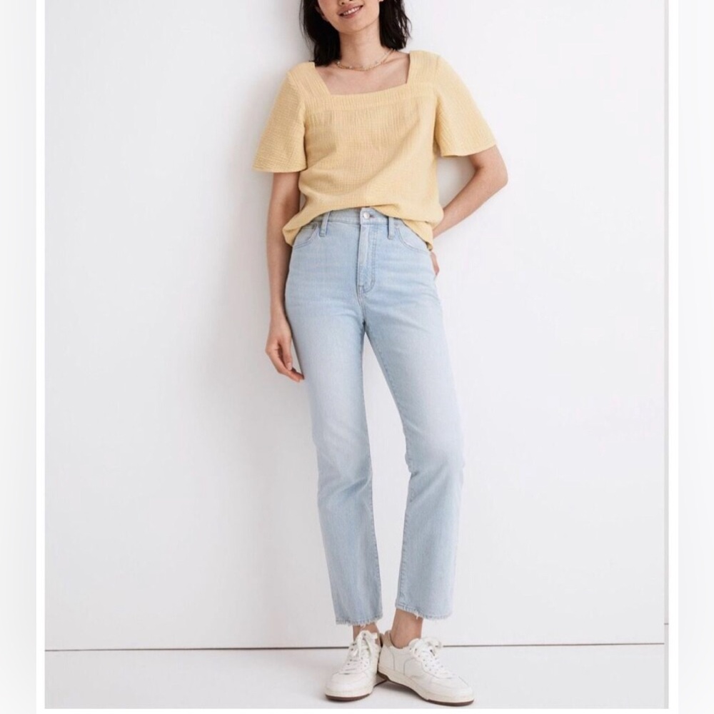 Madewell Slim Demi-Boot Light Wash Jeans Size 30 LIKE NEW